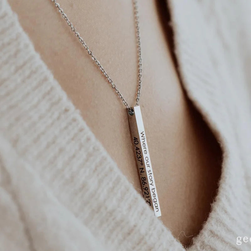 Collier Barre Personnalisé