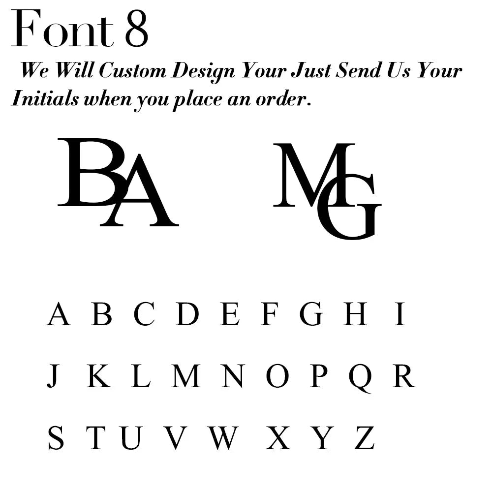 Collier Personnalisé Avec Pendentif Initiales Deux Lettres en Acier Inoxydable