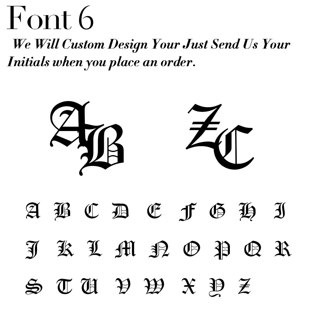 Collier Personnalisé Avec Pendentif Initiales Deux Lettres en Acier Inoxydable